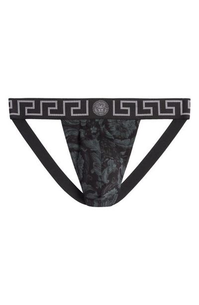 Versace Versace Barocco Stretch Cotton Jockstrap