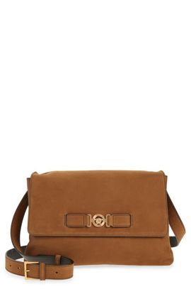 Versace Versace Biggie Nubuck Leather Messenger Bag