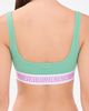 Versace Versace Bio Cotton Rib Bralette Sea Green/White/Lilac - 3