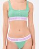Versace Versace Bio Cotton Rib Bralette Sea Green/White/Lilac - 5
