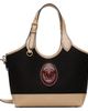 Versace Versace Black & Beige Rivière Small Canvas Tote - 1