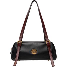 Versace Versace Black & Brown Emblème Nappa Bowling Bag