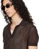 Versace Versace Black & Gold 'Medusa Honor' Rectangular Sunglasses - 4