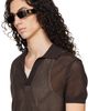 Versace Versace Black & Gold Medusa Plaque Rectangular Sunglasses - 4