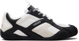 Versace Versace Black & White Galaxia Leather Sneakers