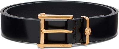 Versace Versace Black Column Leather Belt