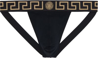 Versace Versace Black Cotton-Jersey Jockstrap
