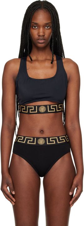 Versace Versace Black Cutout Bikini Top