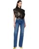 Versace Versace Black Embossed-Logo Leather Vest - 4