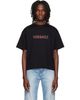 Versace Versace Black Embroidered-Logo Cotton-Jersey Regular T-shirt - 1