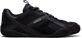 Versace Versace Black Galaxia Leather Sneakers