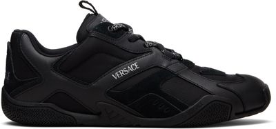 Versace Versace Black Galaxia Leather Sneakers