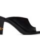 Versace Versace Black Giulietta Leather Mule Heeled Sandals - 1