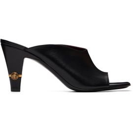 Versace Versace Black Giulietta Leather Mule Heeled Sandals