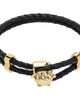 Versace Versace Black 'La Medusa' Leather Bracelet - 1