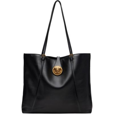 Versace Versace Black Lamb Leather Small Tote