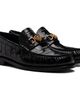 Versace Versace Black Medusa '95 Croc-Effect Loafers - 4