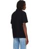 Versace Versace Black Piquet Crystal Embroidered Knitted Collar Polo - 3