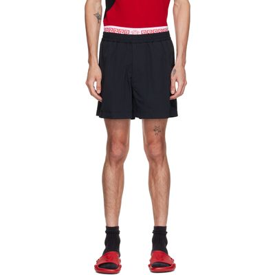 Versace Versace Black Soft Wrinkled Shorts