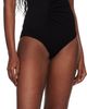 Versace Versace Black Stretch Crêpe Jersey Draped Bodysuit - 4