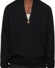 Versace Versace Black Wool-Blend Half-Zip Knit Sweater - 1