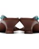Versace Versace Blue & Brown Sophie Rubber Thong Heeled Sandals - 2