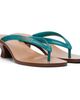 Versace Versace Blue & Brown Sophie Rubber Thong Heeled Sandals - 4