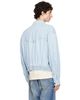 Versace Versace Blue Chambray Denim Bomber Jacket - 3