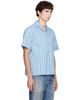 Versace Versace Blue Jacquard Cotton-Silk Regular Shirt - 2