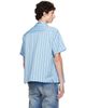 Versace Versace Blue Jacquard Cotton-Silk Regular Shirt - 3