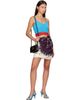 Versace Versace Blue Lace-Trim Viscose-Blend Ribbed Knit Tank Top - 4