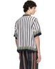 Versace Versace Blue Printed Crêpe De Chine Silk Shirt - 3