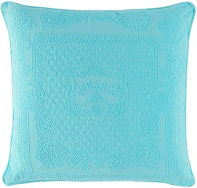 Versace Versace Blue Seashell Baroque Double-Faced Pillow