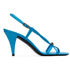 Versace Versace Blue Valentina Satin Heeled Sandals