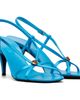 Versace Versace Blue Valentina Satin Heeled Sandals - 4