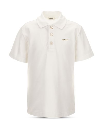 Versace Versace Boys' Embroidered Logo Piquet Polo Shirt
