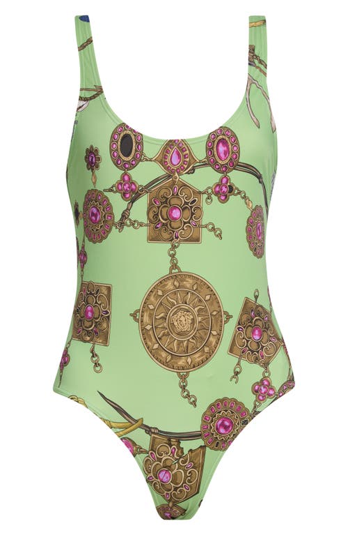 Versace Versace Broken Jewels Print One-Piece Swimsuit