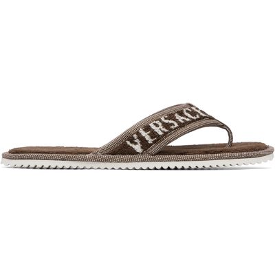 Versace Versace Brown Cotton-Terry Flip-Flops