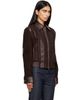 Versace Versace Brown Nappa Leather & Suede Blouson Jacket - 2