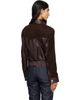Versace Versace Brown Nappa Leather & Suede Blouson Jacket - 3