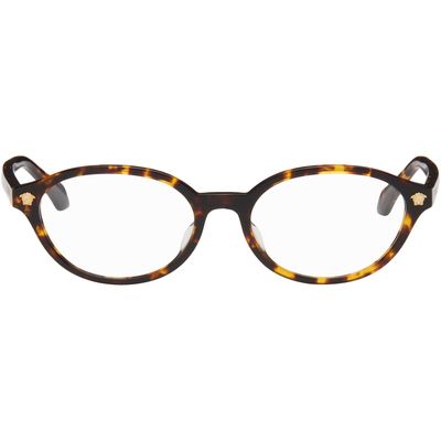 Versace Versace Brown Oval Glasses