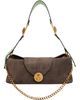 Versace Versace Brown Vivian Embellished Suede Clutch - 1