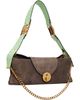 Versace Versace Brown Vivian Embellished Suede Clutch - 2