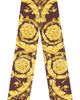 Versace Versace Burgundy & Yellow Printed Silk Twill Ribbon Scarf - 1