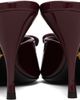 Versace Versace Burgundy Opera Bow Patent Mule Heeled Sandals - 2