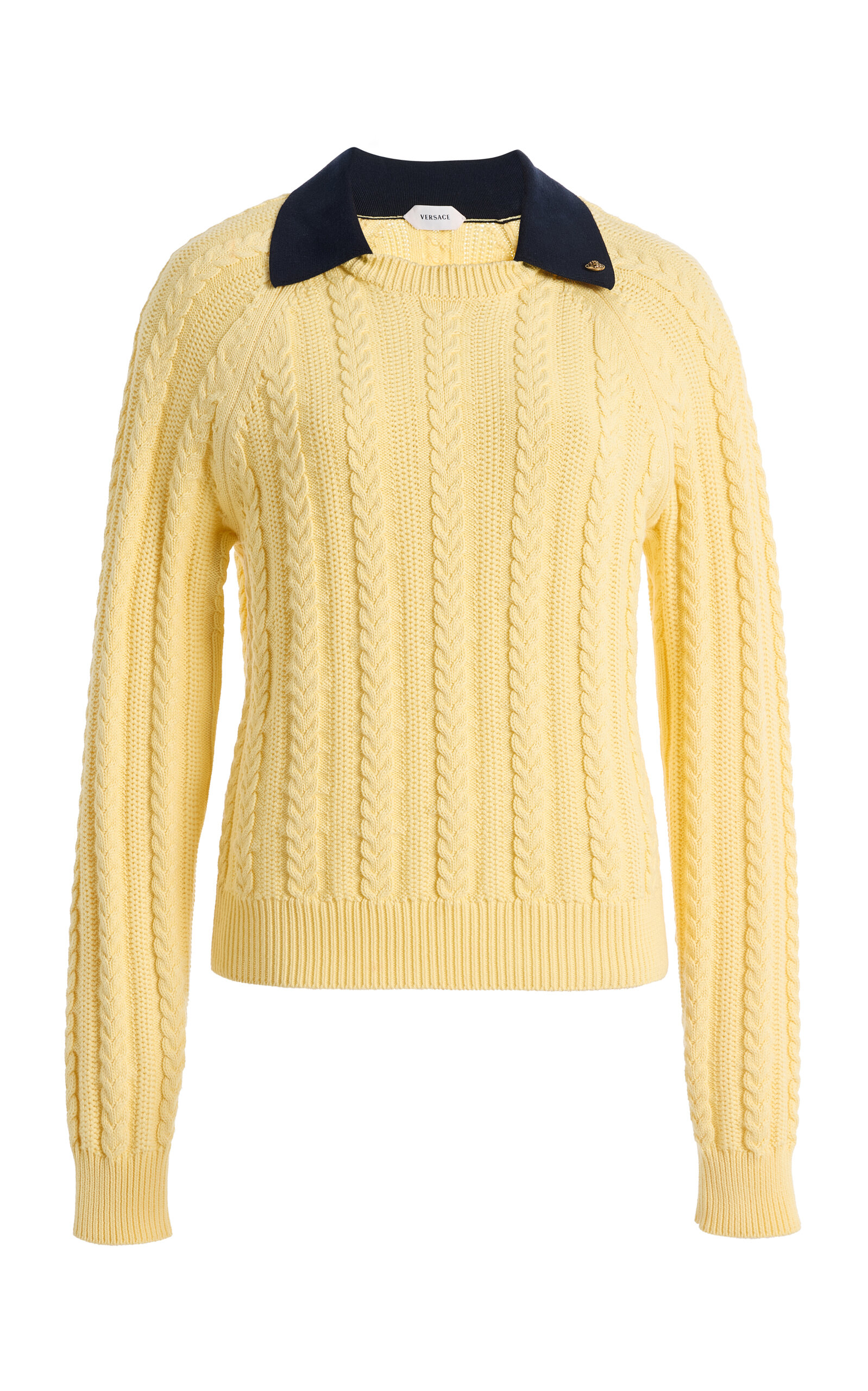 Versace Versace CableKnit Cotton Sweater