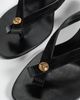 Versace Versace Calf Leather Sandals Black/Gold - 6