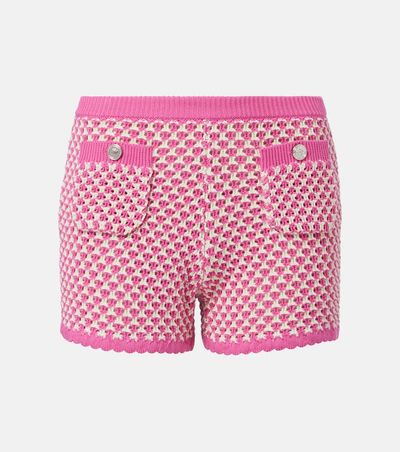 Versace Versace Crochet cotton-blend shorts