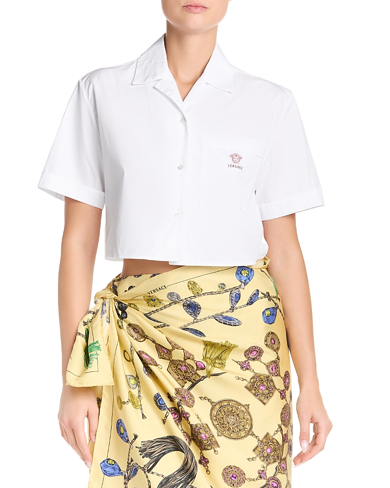 Versace Versace Cropped Embroidered Shirt