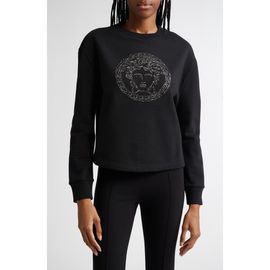 Versace Versace Crystal Embellished Medusa Sweatshirt